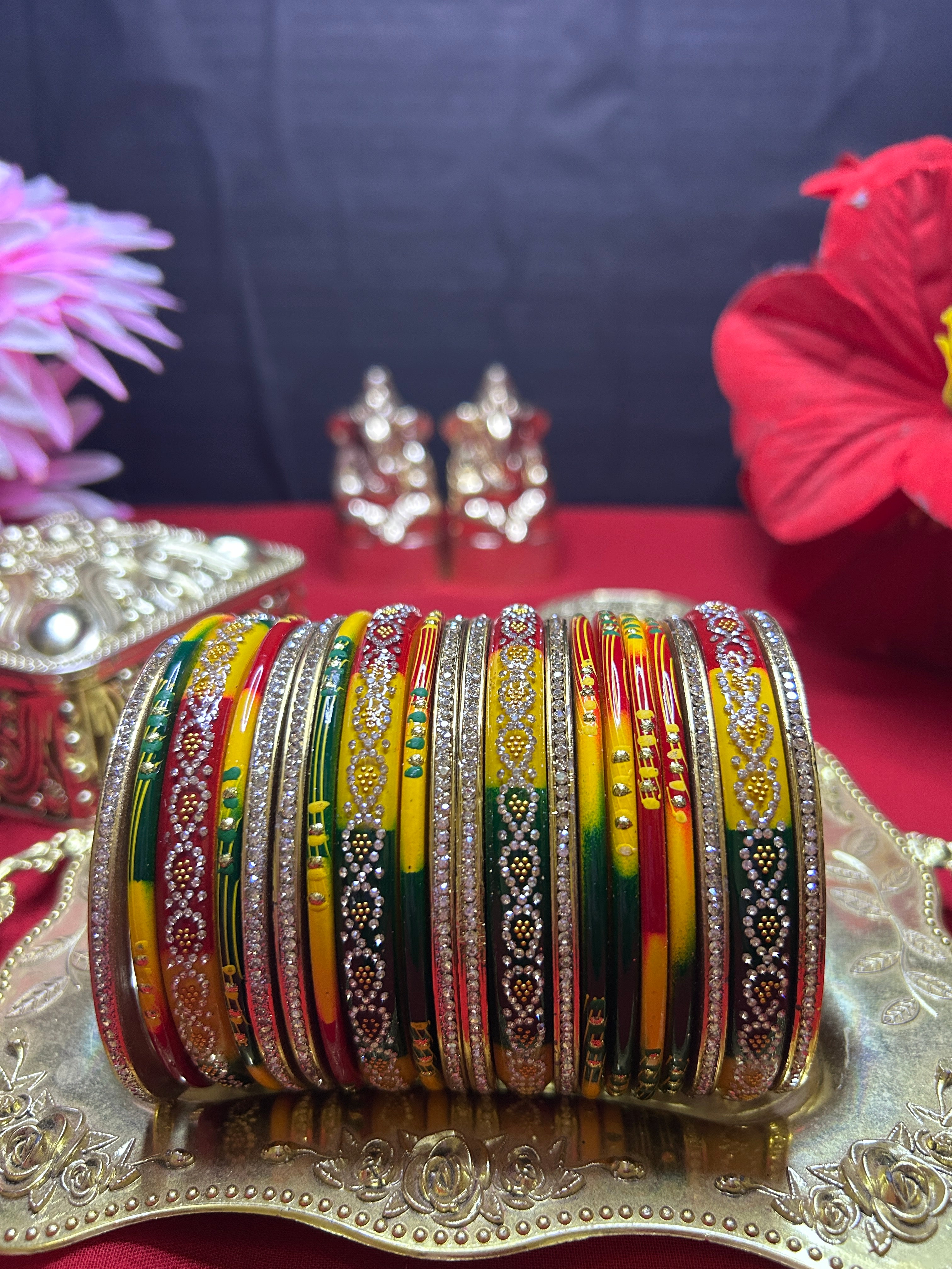 Multicolor Designer Bangles Set