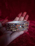 Multicolor Shimmering Designer Lah Bangles Set