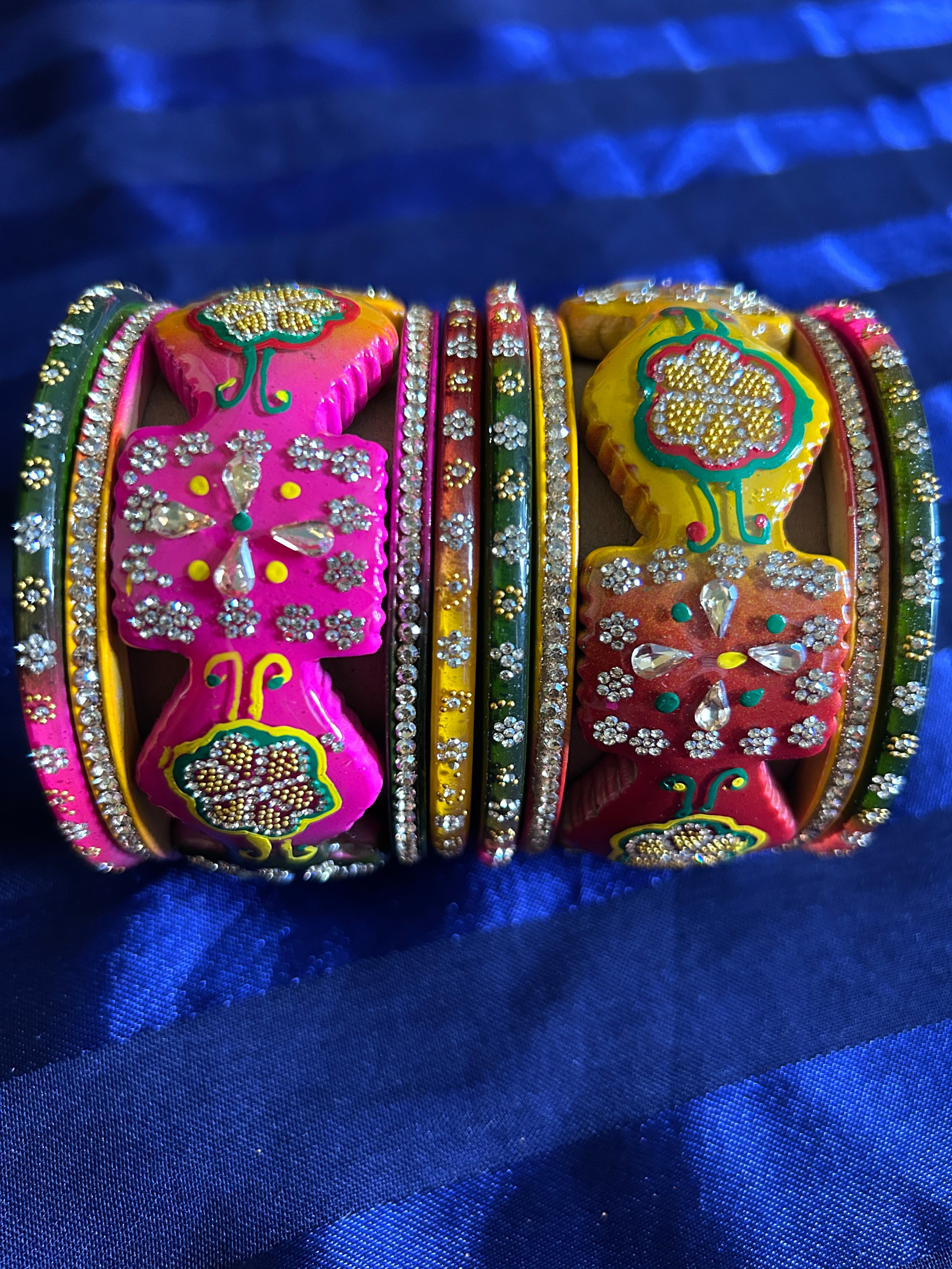 Multicolor Designer Lah Bangle Set