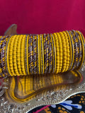 Designer Yellow Lah Bangles Set