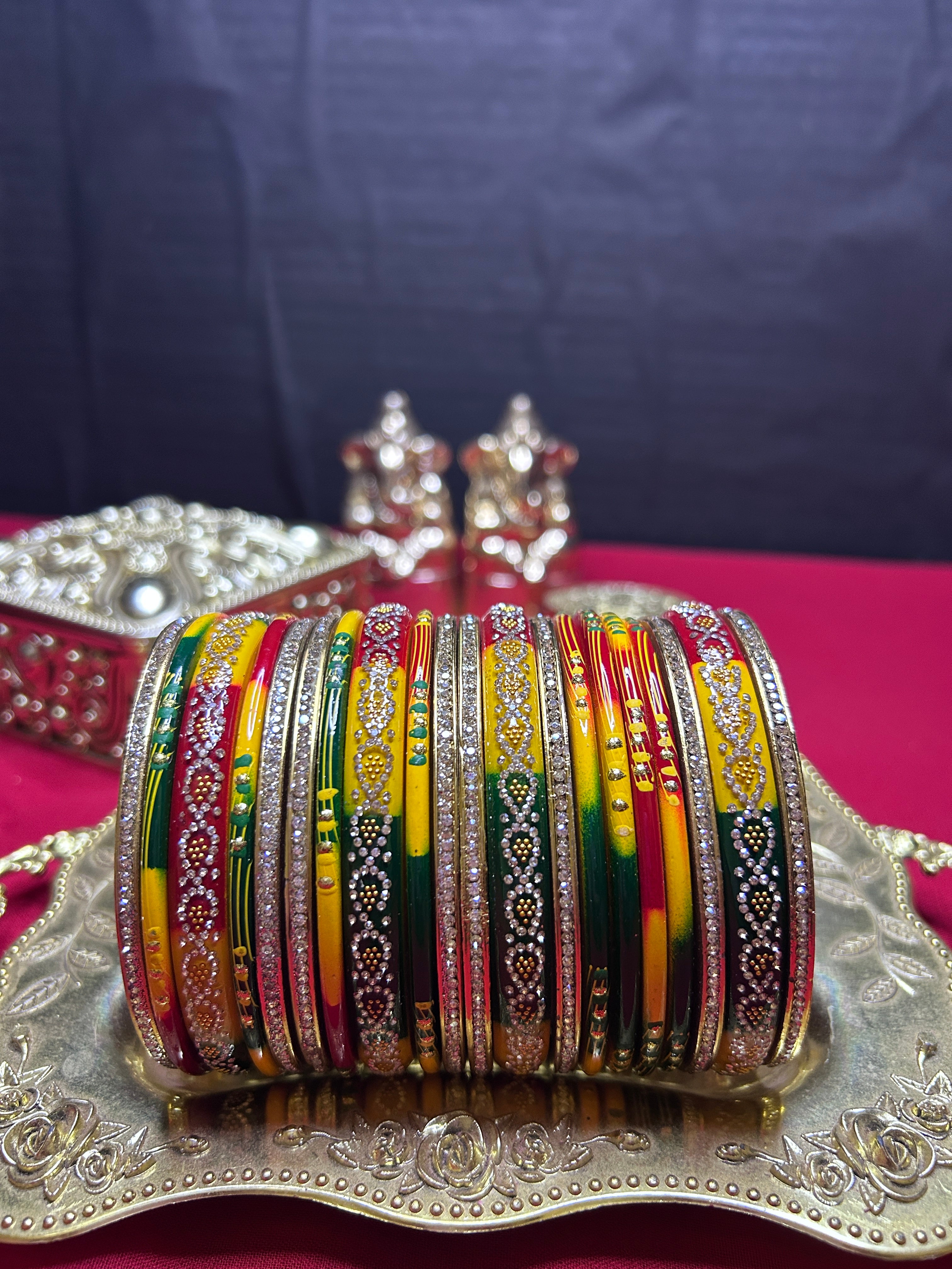 Multicolor Designer Bangles Set