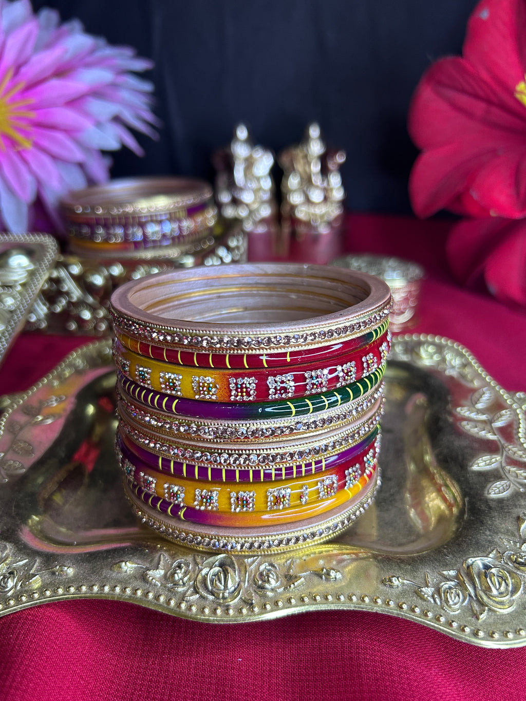 Multicolor Designer Bangles Set