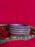 Designer Lavender-Purple Lah Bangles Set