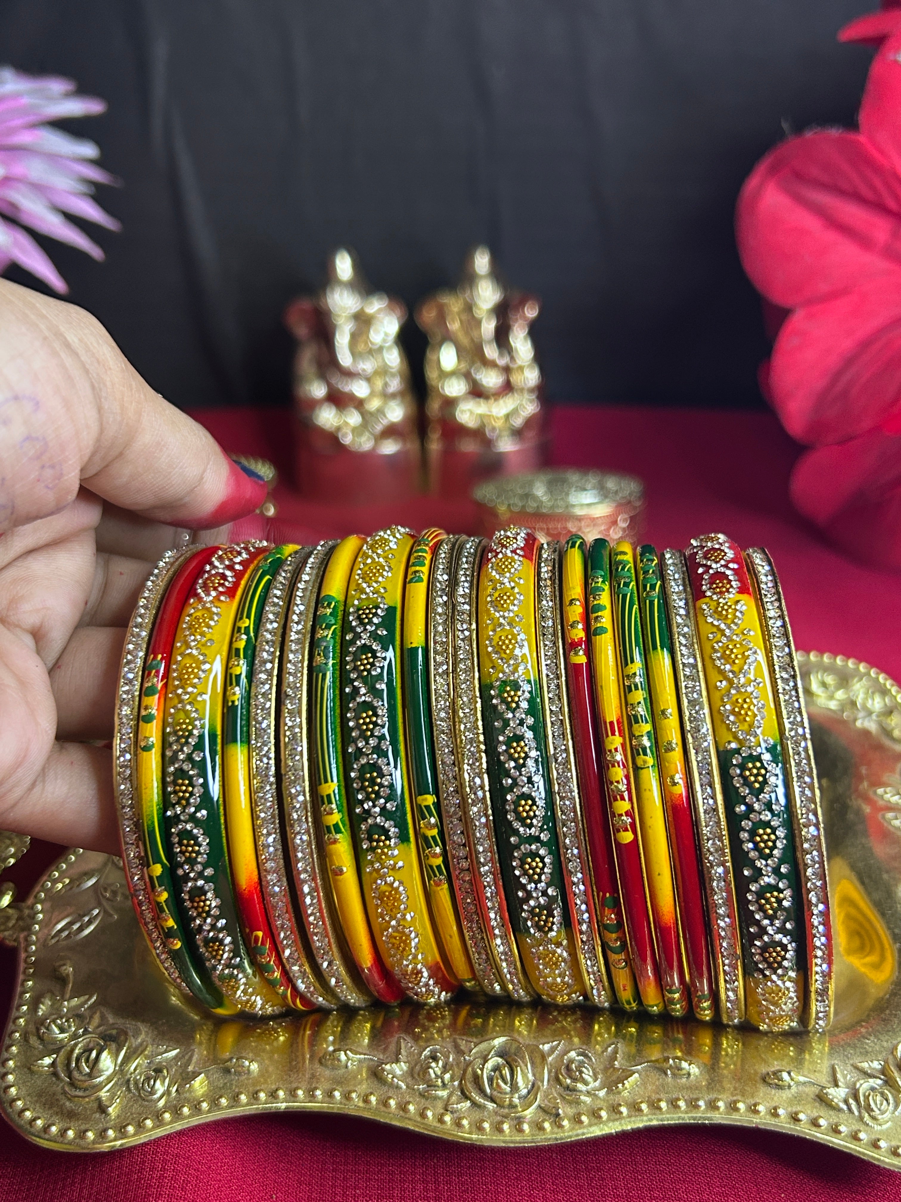Multicolor Designer Bangles Set