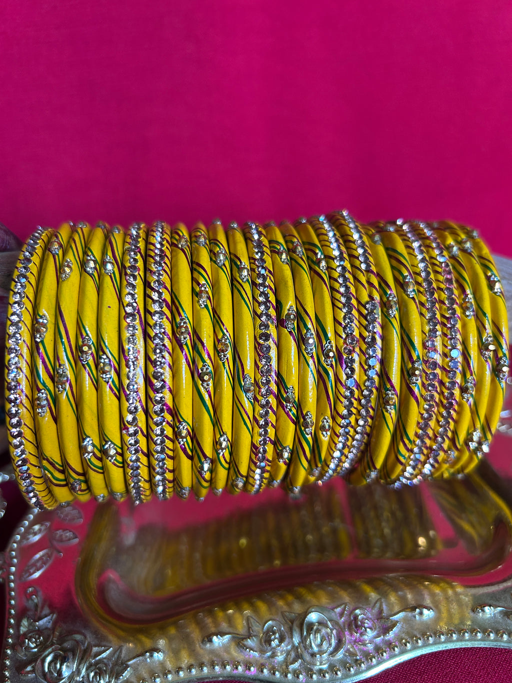 Designer Traditional Yellow Lah Kada Set