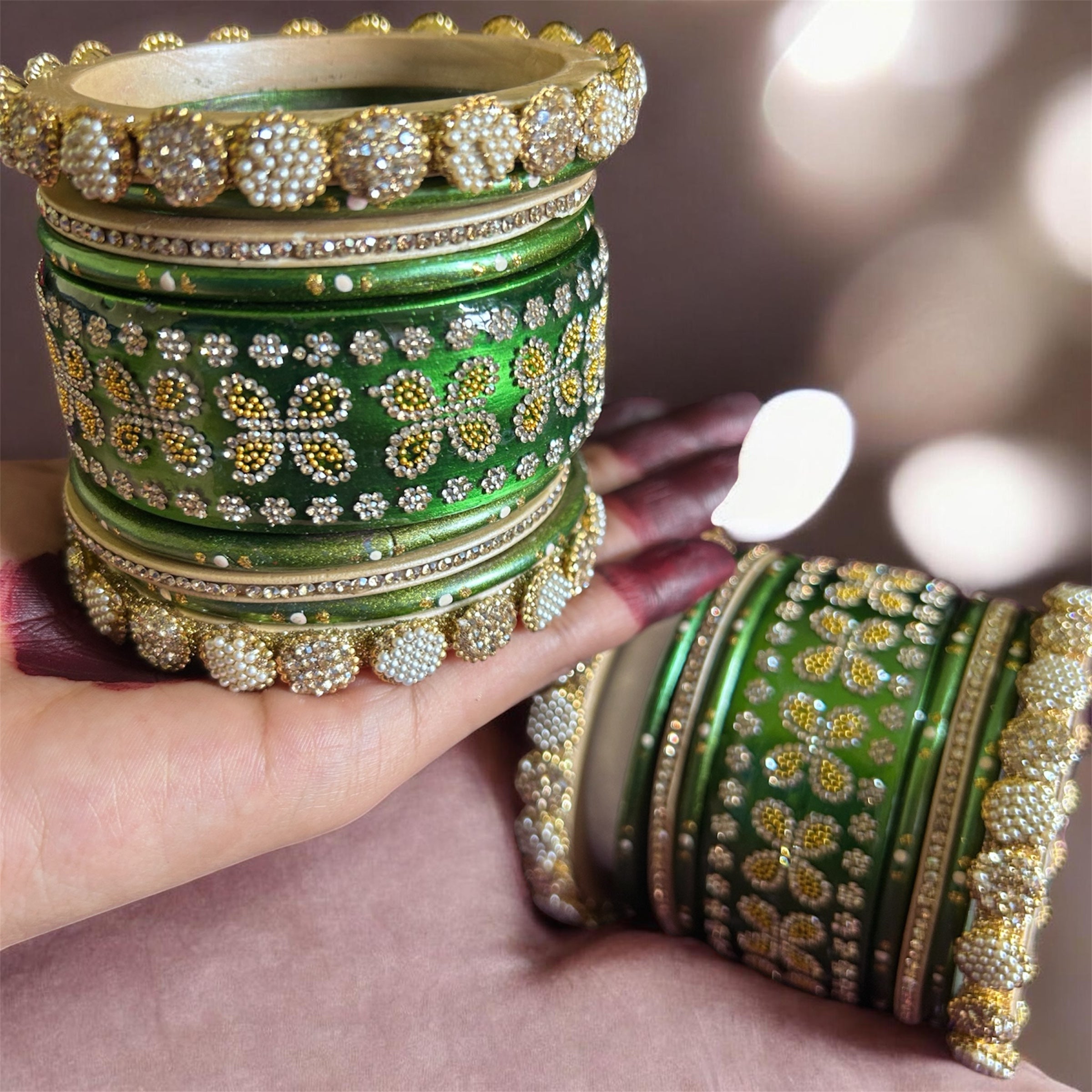Festive Ornate Lah Bangle Set