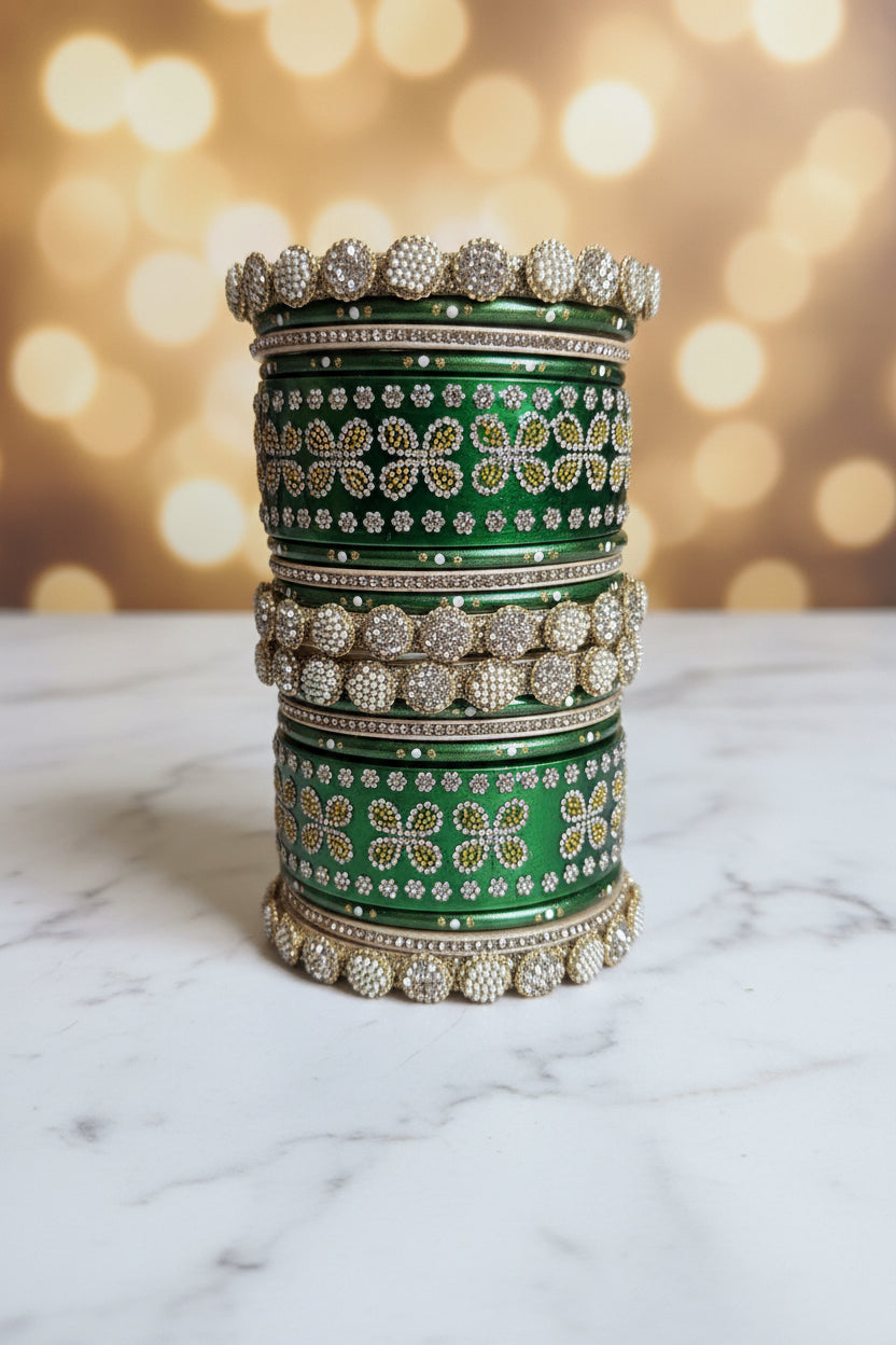 Festive Ornate Lah Bangle Set