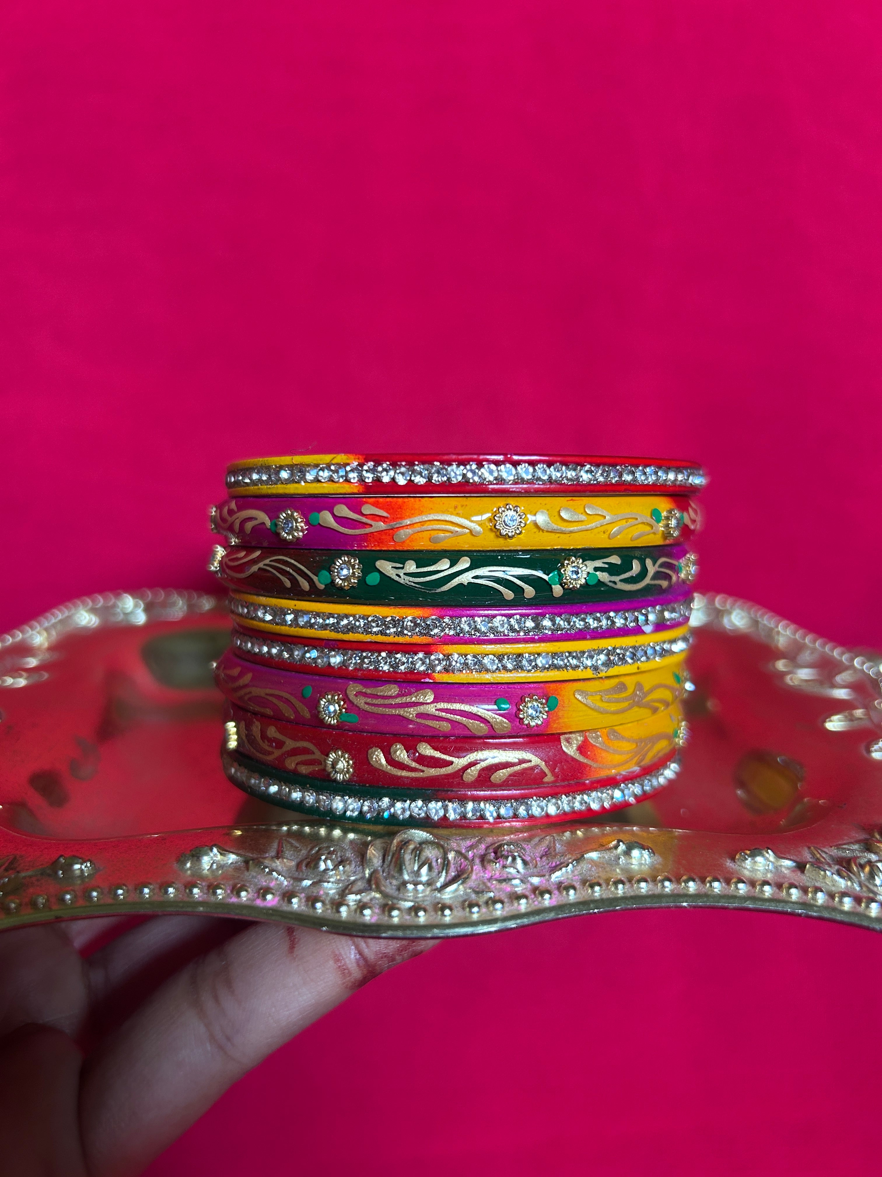 Multicolor Designer Lah Bangles Set