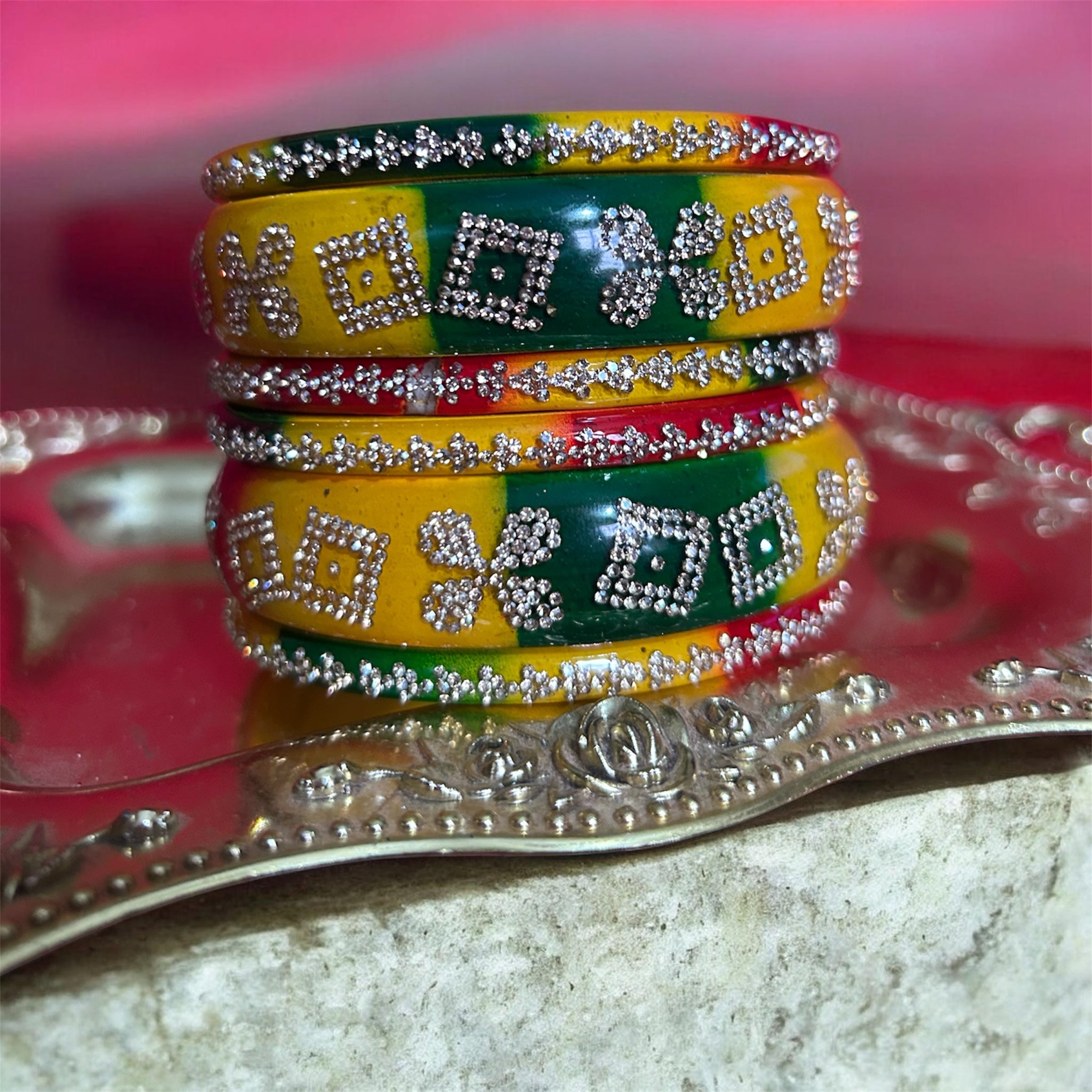 Multicolor Designer Lah Bangles Set