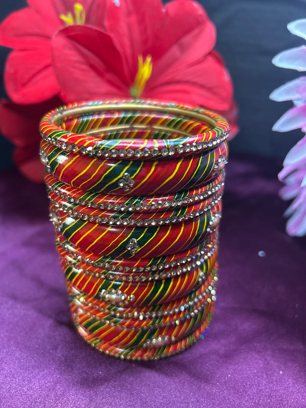 Multicolor Designer Lah Bangles Set