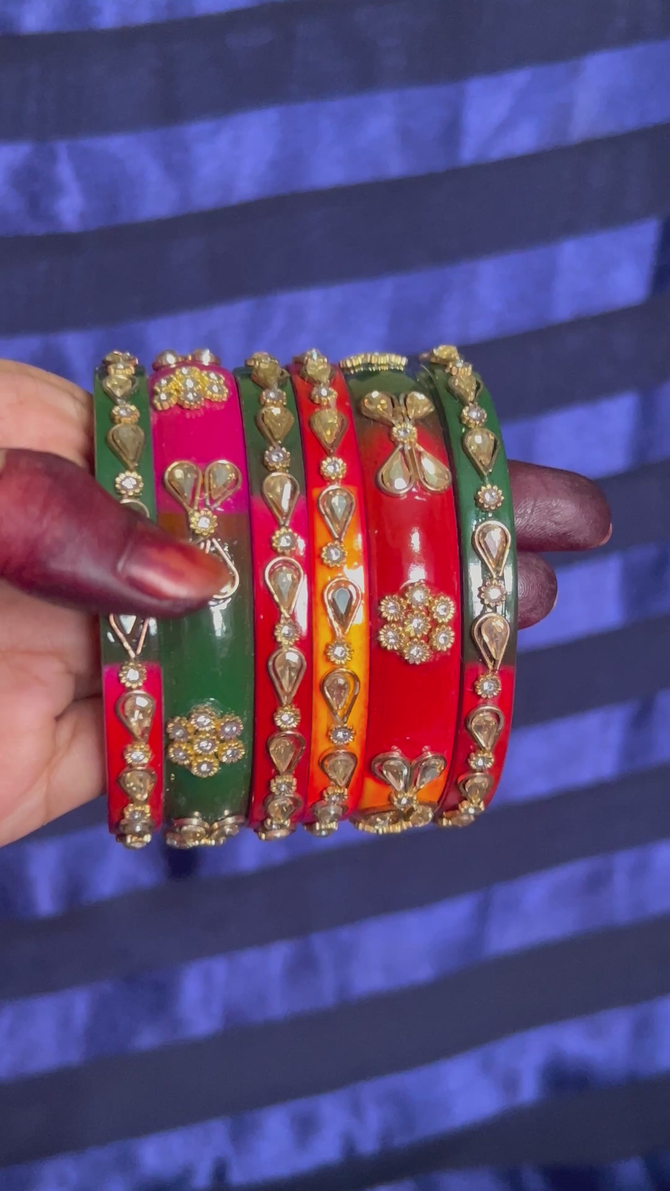 Multicolor Designer Lah Bangles Set