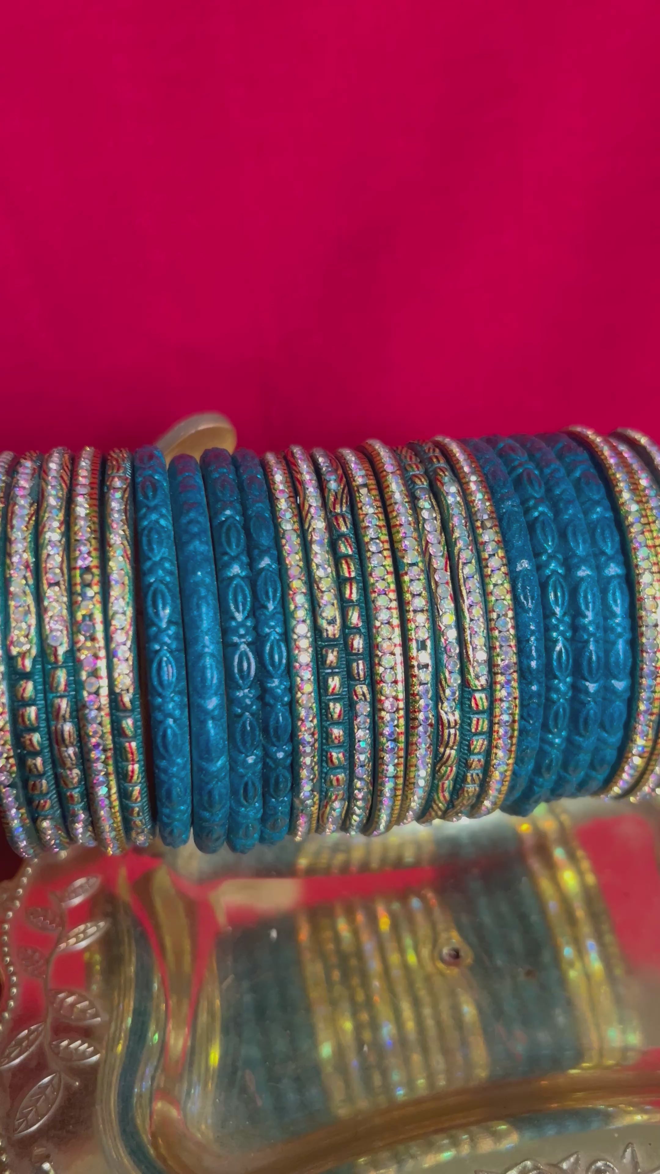 Designer Blue Bangle Set
