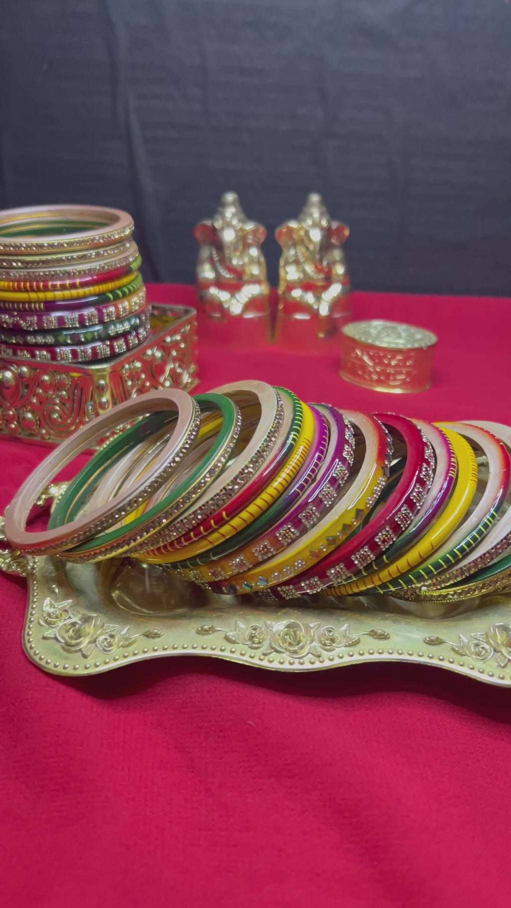 Multicolor Designer Bangles Set - Festive Mix Collection