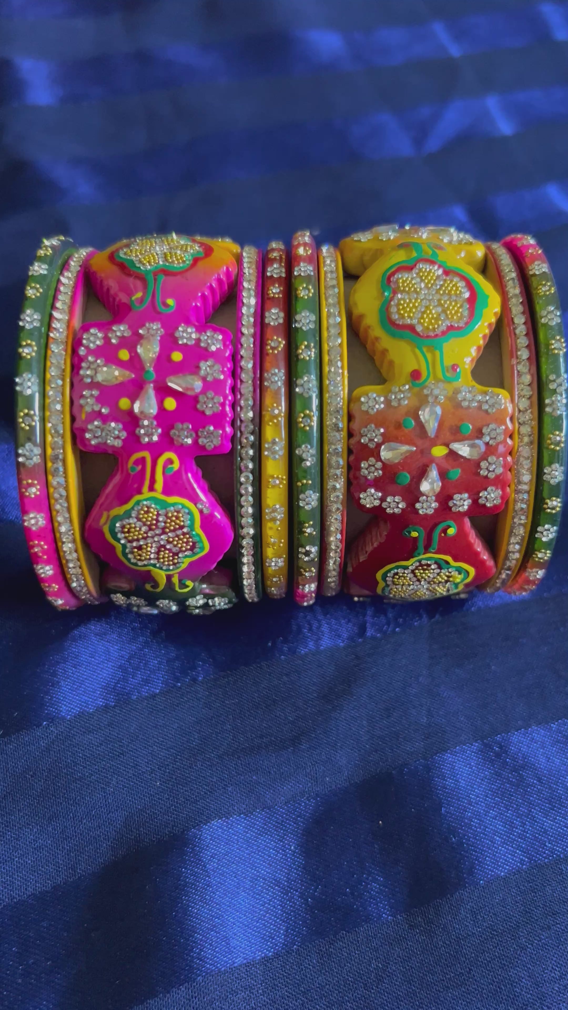 Multicolor Designer Lah Bangle Set