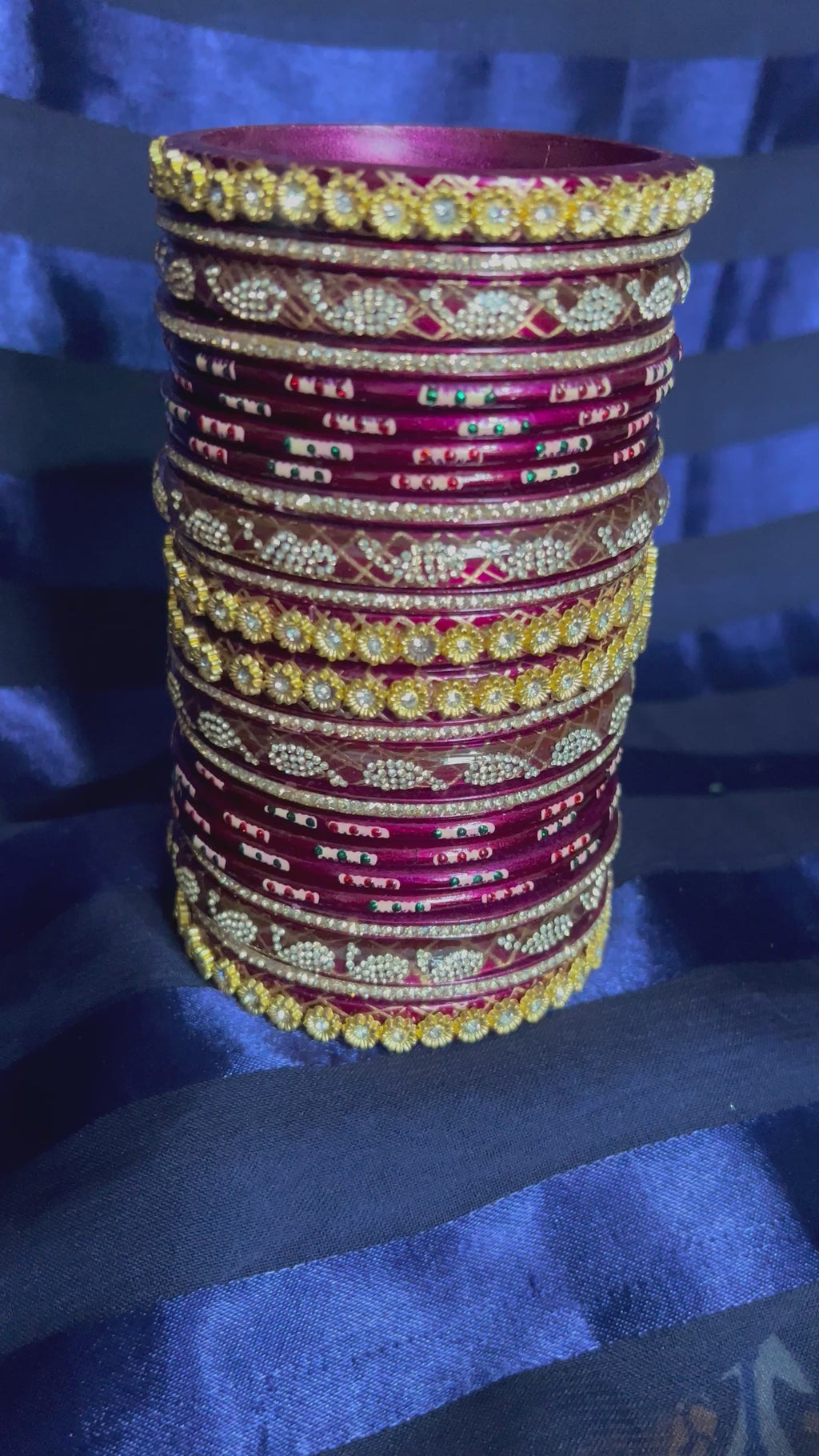 Exquisite Royal Purple Bridal Chooda Set