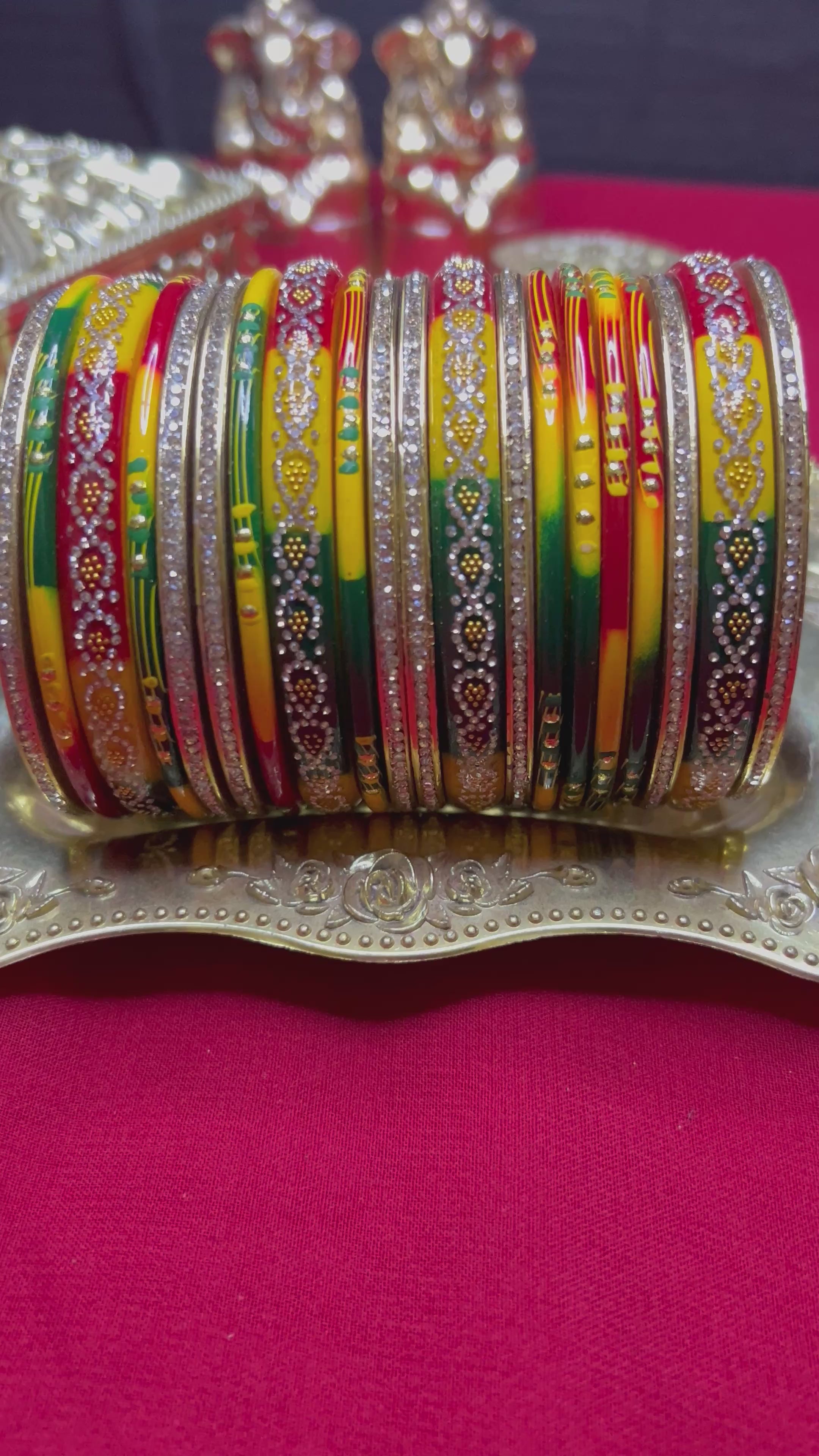 Multicolor Designer Bangles Set