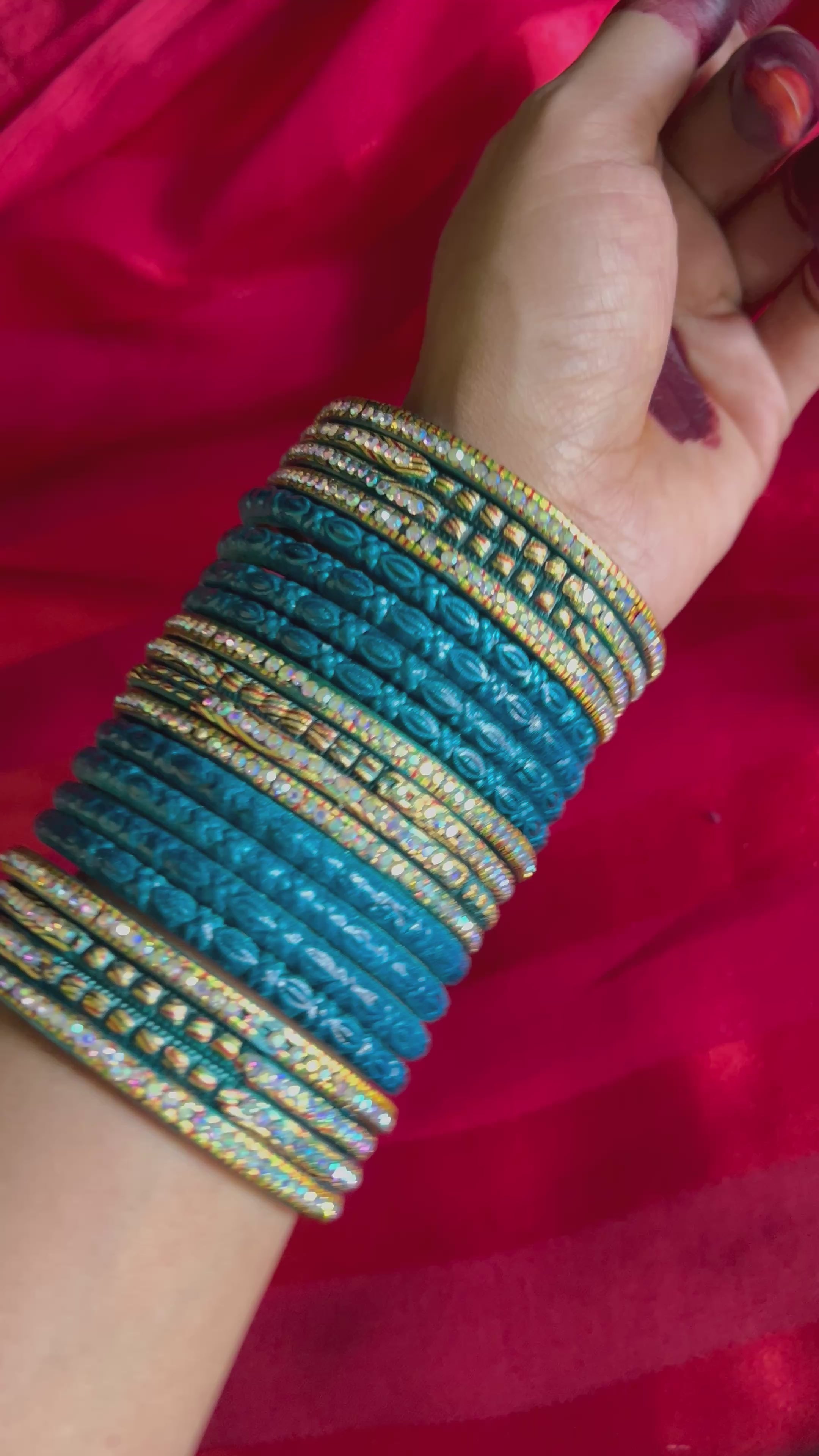 Designer Blue Bangle Set