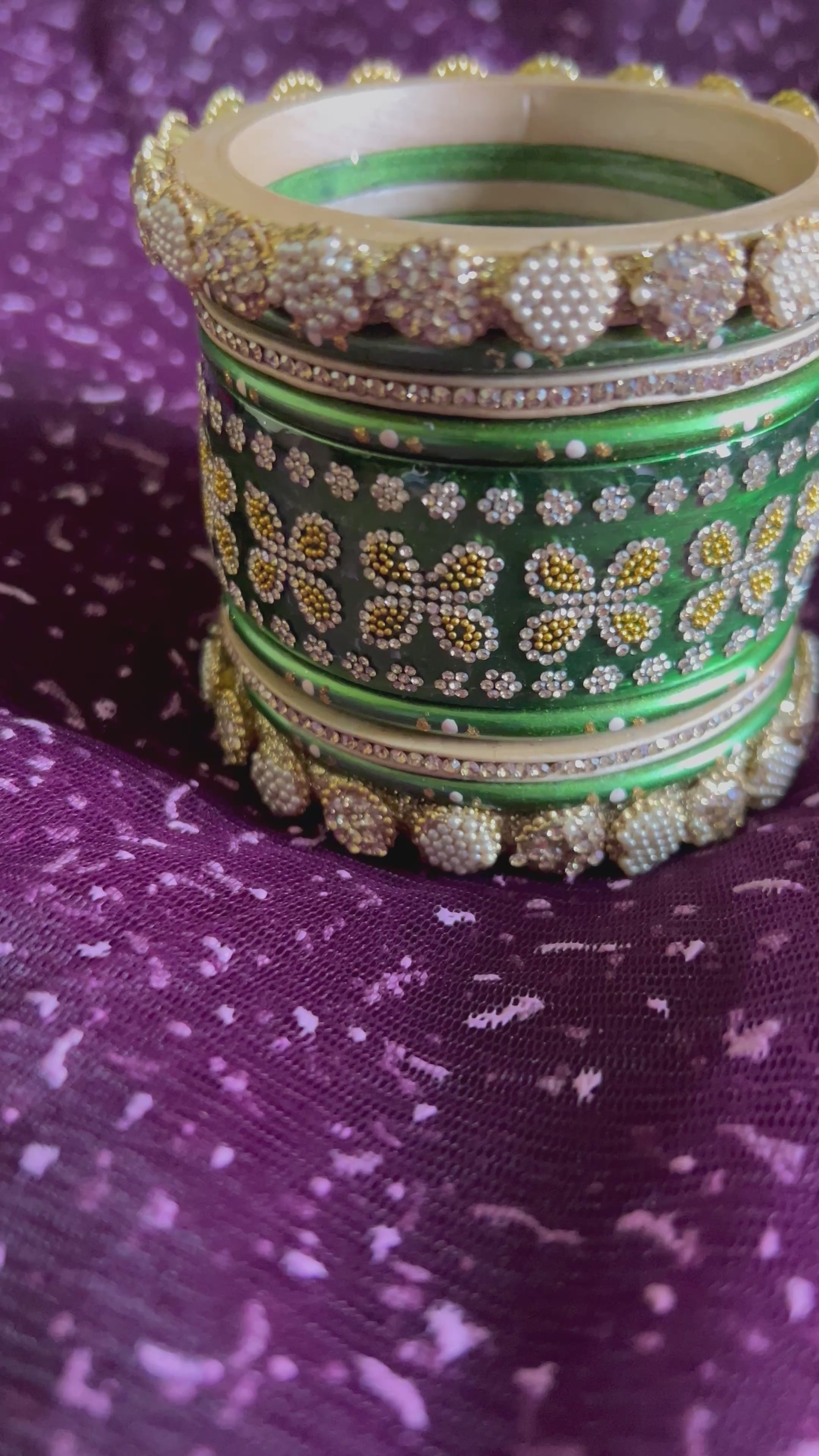 Festive Ornate Lah Bangle Set