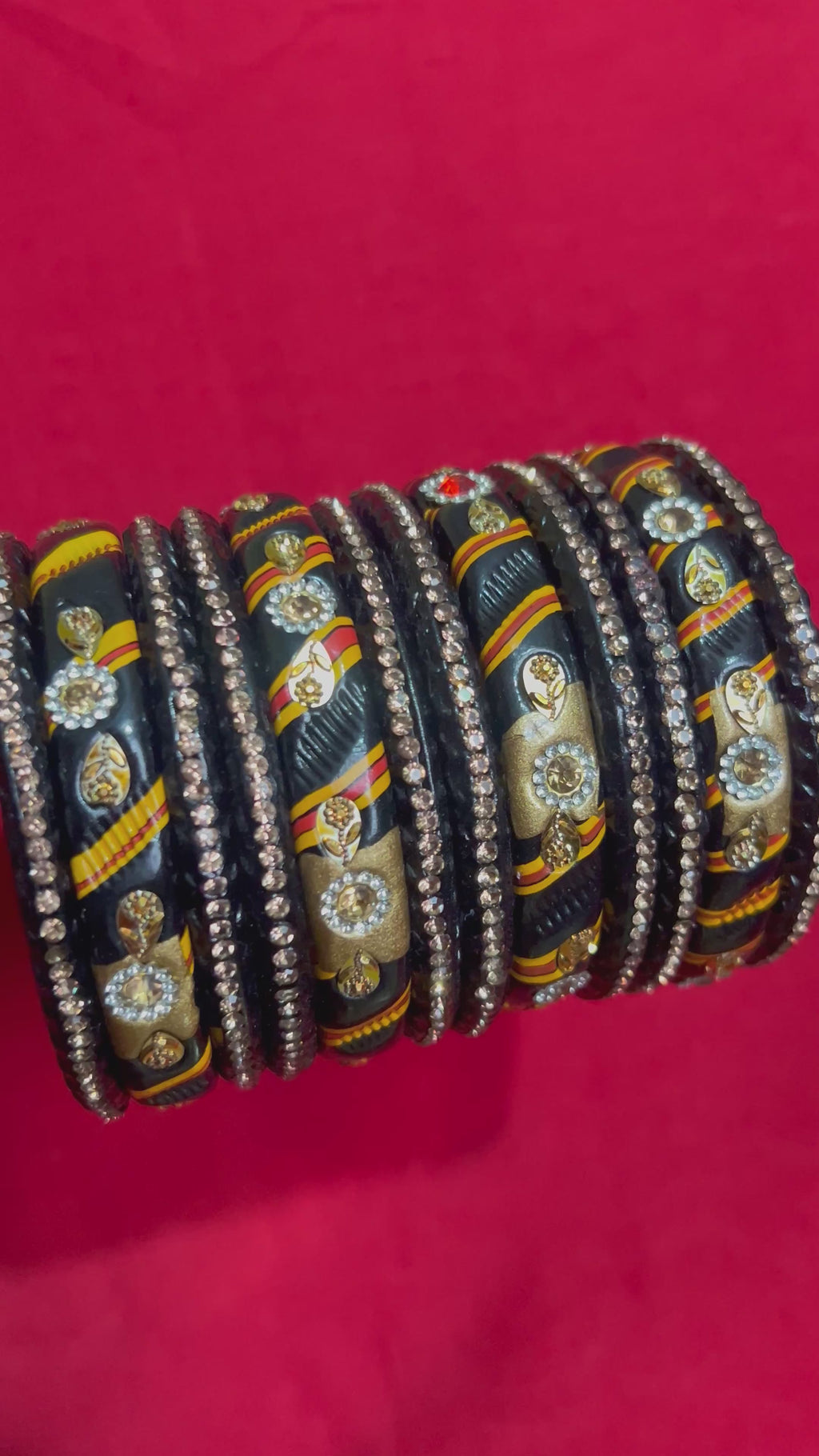 Designer Black Lah Bangles Set